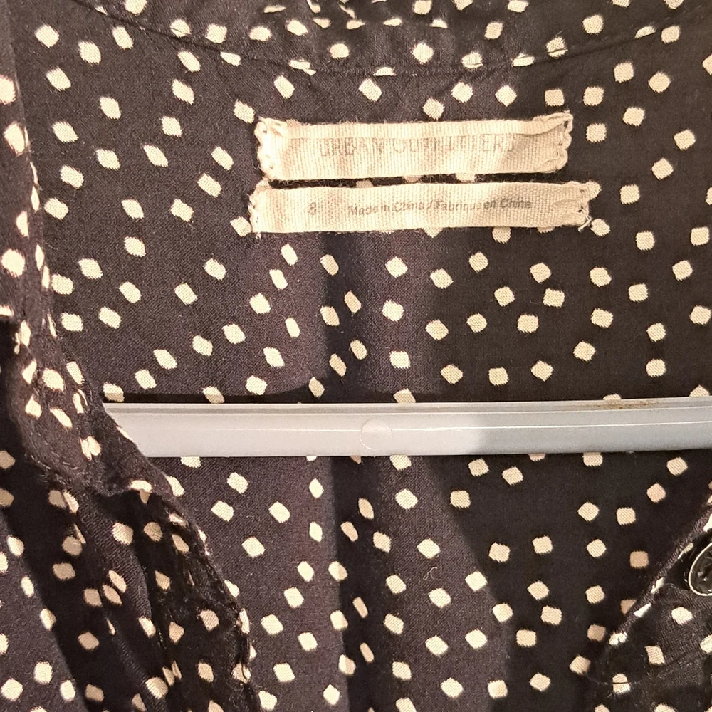 DR 10 Urban Outfitters Romper Shorts Sz 8 Button Front Collar Side Zip Lined - Picture 2 of 10